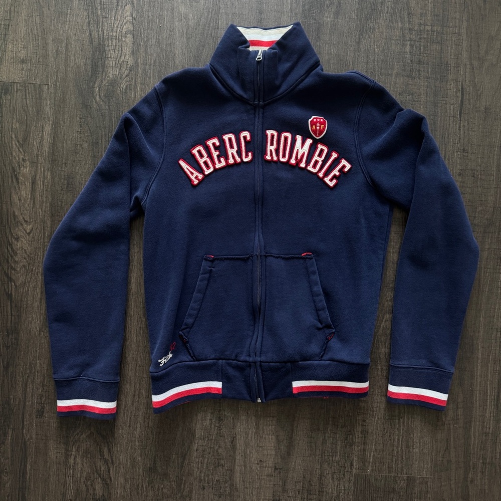 Abercrombie & Fitch Blue Jacket with Red Trim